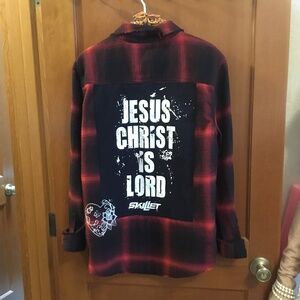 90’s/Y2K Grunge Christian Flannel - Sz L